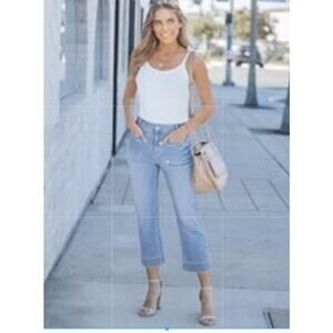 Luvamia Jeans Size Large Waist 30 Cropped Inseam 23 inches